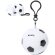 Llaveros originales de ldpe con dise&ntilde;o f&uacute;tbol y mosquet&oacute;n sin color