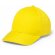 Gorra de 6 paneles de microfibra personalizada amarilla
