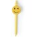 Bolígrafo amarillo con emoticono con logo