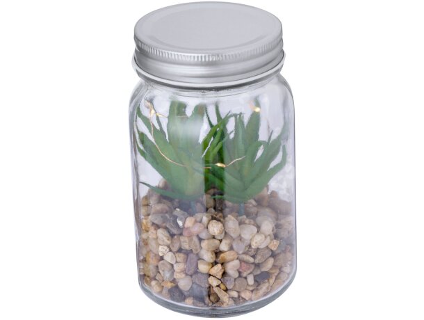 Planta decorativa Kyala cristal borosilicato con led detalle 3