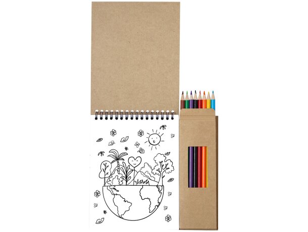 Set de lapices con bloc de notas reciclado detalle 3