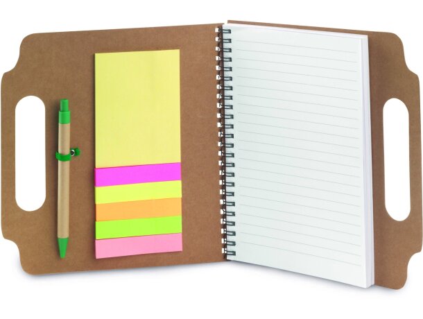 Libreta con tapas y notas adhesivas personalizado