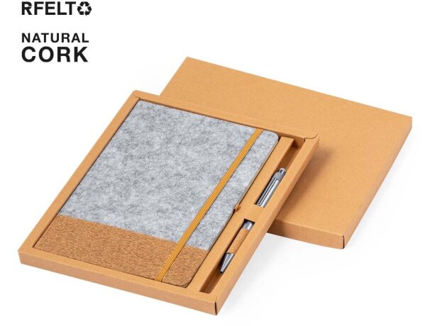 Set de bloc de notas y bolígrafo eco Webermax detalle 1