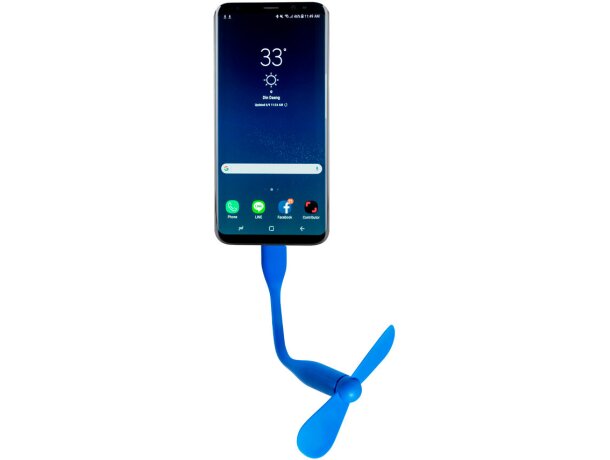 Ventilador USB tipo C Irvinton con conexión flexible detalle 3