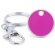 Llavero barato con moneda para carro personalizado fucsia