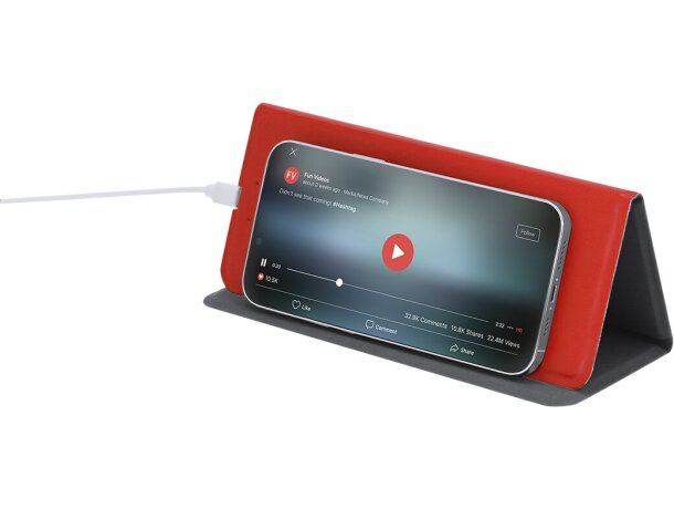 Alfombrilla cargador inalámbrico Dangox con soporte plegable detalle 4