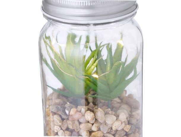 Planta decorativa Kyala cristal borosilicato con led detalle 4