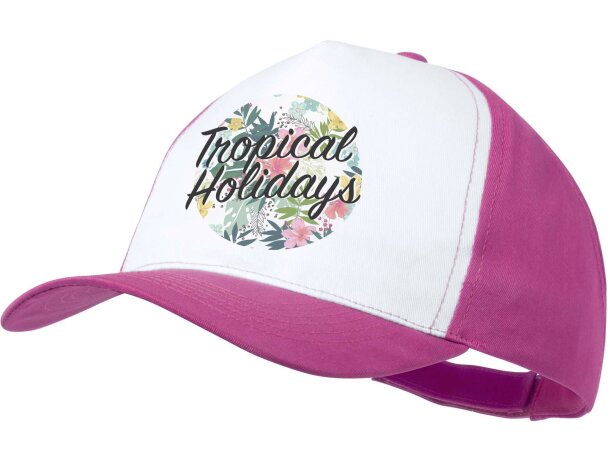 Gorra sencilla para imprimir a todo color fucsia personalizado