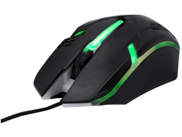 Ratón gaming Qinox con iluminación led multicolor ergonómico detalle 5
