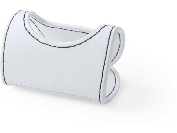 Soporte móvil de polipiel personalizado blanco Soporte móvil de polipiel personalizado blanco