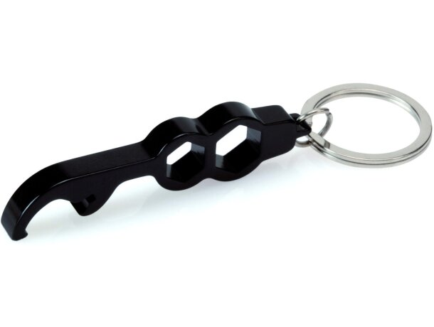 Llavero abridor de colores personalizado negro