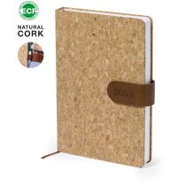 Agenda A5 Flinex corcho natural cierre magnético