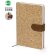 Agenda A5 Flinex corcho natural cierre magnético sin color