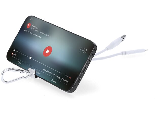 Puerto USB cargador Leony aluminio reciclado certificado GRS detalle 3