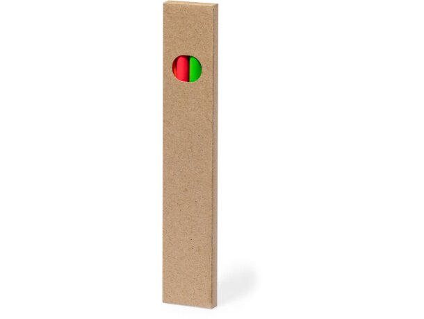 Caja de 4 lápices de color en caja reciclada con ventana Tucker detalle 4