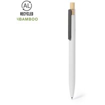 Bolígrafo aluminio reciclado bambú pulsador Adam