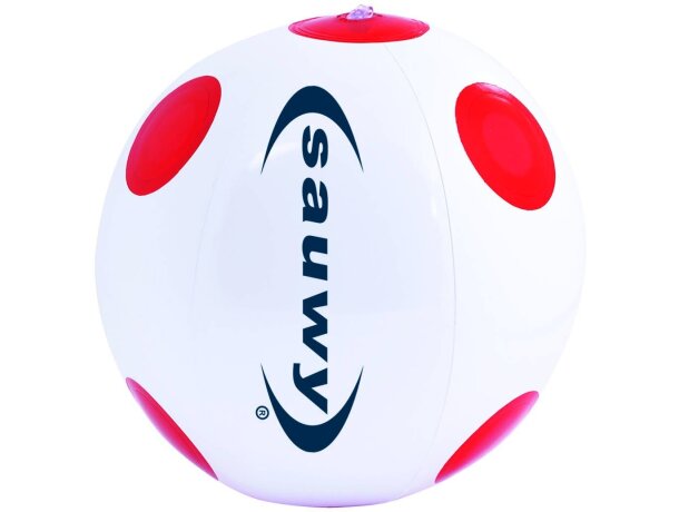 Balón de playa con dibujo de lunares personalizado Balón de playa con dibujo de lunares personalizado