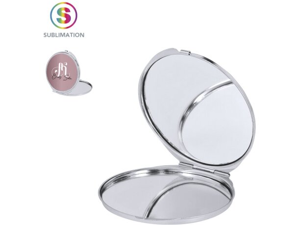 Espejo sublimación Ariela plegable con doble aumento metálico detalle 1