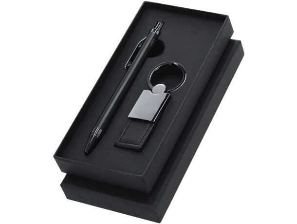Set Tobyan bolígrafo aluminio reciclado y llavero corporativo detalle 2