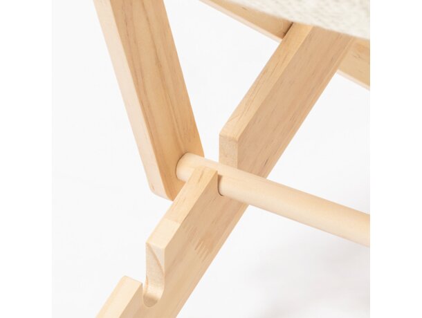 Silla mascotas Diny madera canvas plegable ajuste altura detalle 5