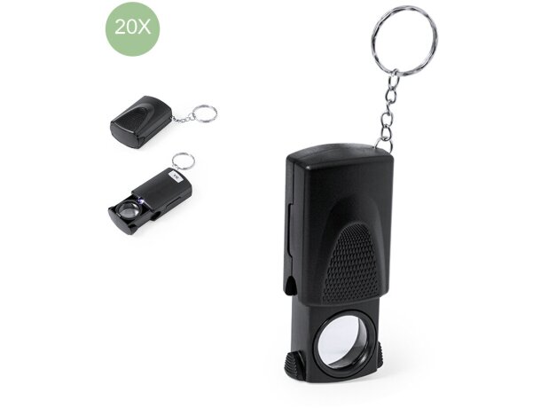 Lupa llavero Kondes 20x con luz LED integrada detalle 1