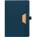 Bloc notas Zarek con portada rígida en poliéster RPET Marino