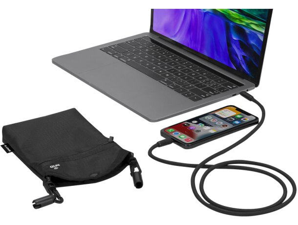 Portatodo Welinton con protección RFID y cable tipo C 60W detalle 3