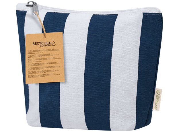 Neceser Goniax algodón reciclado diseño rayas verticales detalle 1