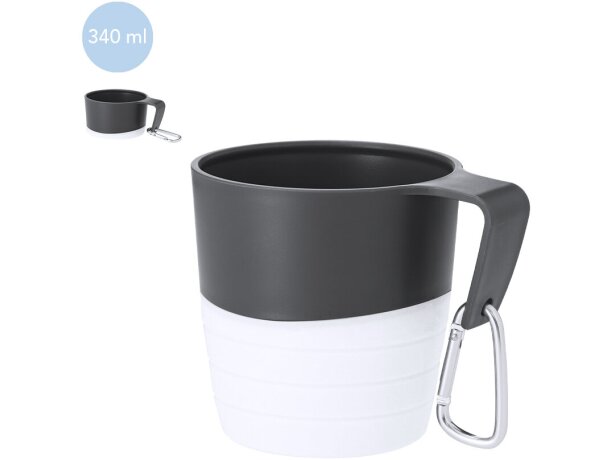 Taza plegable Mibar 340ml con mosquetón detalle 1
