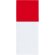 Imán Sylox de nevera estandar con bloc rayado personalizado rojo