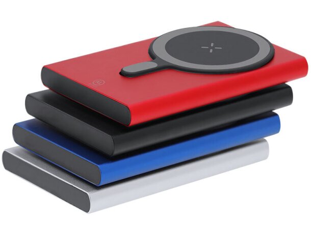 Power bank Bertex aluminio reciclado 5000 mAh carga inalámbrica detalle 4