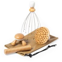 Kits de masajes promocionales madera 4 accesorios