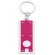 Llavero linterna personalizable con 1 led Blanco/fucsia