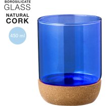 Vaso Bixlo cristal borosilicato base corcho 450ml
