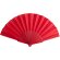 abanico de tela con varillas de plastico personalizada roja