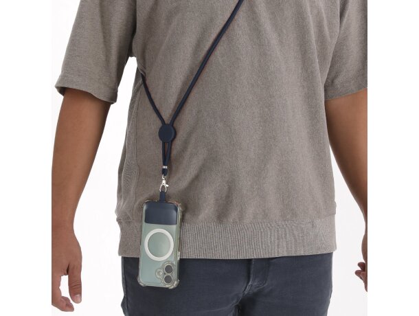 Lanyard soporte smartphone Zaret con mosquetón giratorio detalle 5