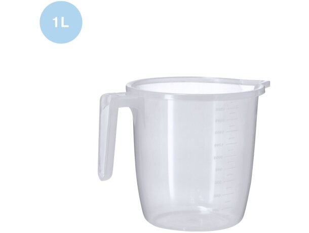 Jarra medidora Pinnex transparente con graduación 1 litro detalle 1