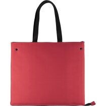 Bolsa nevera de colores de poliéster y aluminio roja