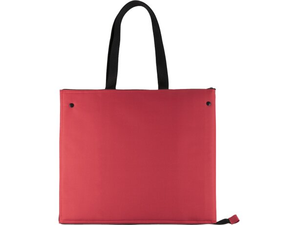Bolsa nevera de colores de poliéster y aluminio roja