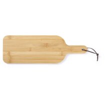 Tabla Saraby bambú forma botella asa cordón piel