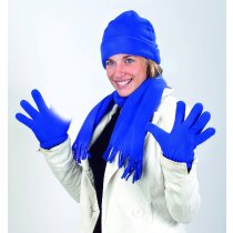 Set de gorro y bufanda polar azul Set de gorro y bufanda polar azul
