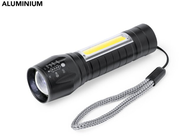 Linterna recargable Borah con led y mango iluminado detalle 1