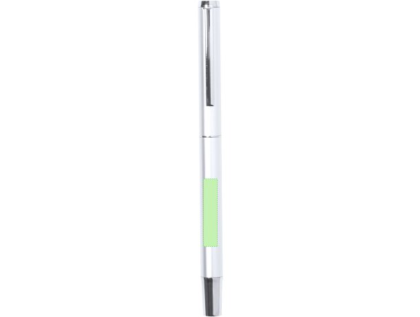 Set bolígrafo y roller para regalar de eco aluminio reciclado tinta azul detalle 13