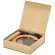 Placa trofeo Xiflex en cristal con base de madera natural detalle 3
