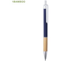 Chiatox bolígrafo aluminio mate empuñadura bambú