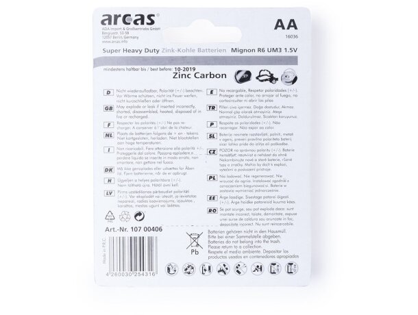 Blister Aa/ R06 4 Pilas 1,5v Aa/ R6