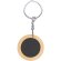 Llavero Khozax bambú metal acabado espejo grabado láser Circulo