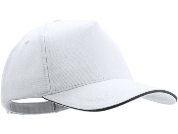 Gorra sencilla con visera curbada blanca merchandising