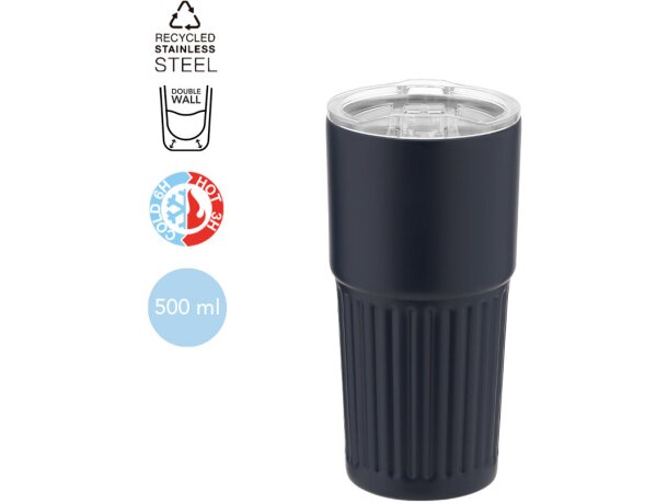 Vaso térmico Gillan acero inoxidable reciclado 500ml detalle 2