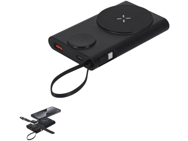 Power bank Barian 10000mah con carga inalámbrica y tecnología Qi detalle 1